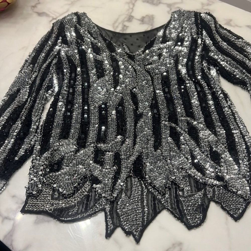 Vintage sequins top